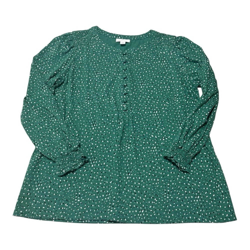 J. Jill Green Patterned Blouse